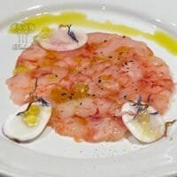 Don Gambero Carpaccio of Gambero Rosso -plating sample by Delicia